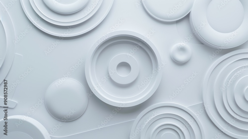 White abstract geometric patterns with concentric circular shapes, offering a clean and modern design ideal for backgrounds and textures. White abstract geometric patterns with concentric circular shapes, offering a clean and modern design ideal for backgrounds and textures.