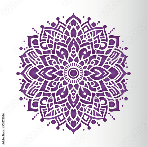 Ornamental mandala arabesque floral pattern islamic east style