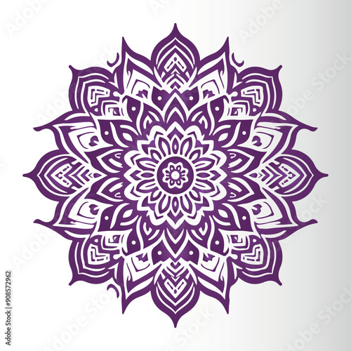 Ornamental mandala arabesque floral pattern islamic east style
