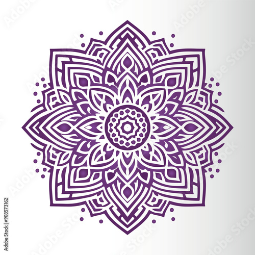 Ornamental mandala arabesque floral pattern islamic east style