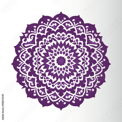 Ornamental mandala arabesque floral pattern islamic east style
