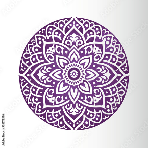 Ornamental mandala arabesque floral pattern islamic east style