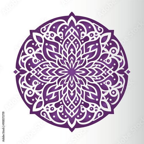 Ornamental mandala arabesque floral pattern islamic east style