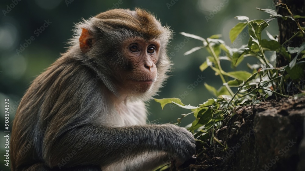 A monkey with a cheeky grin A monkey with a cheeky grin