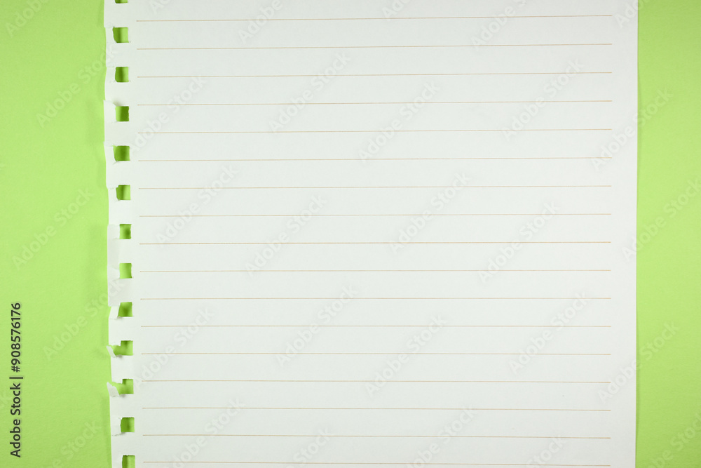 line paper texture on green background, blank sheet notebook line paper texture on green background, blank sheet notebook
