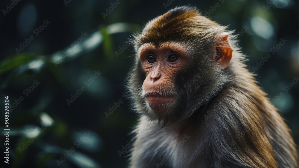 A monkey nibbling on a snack A monkey nibbling on a snack
