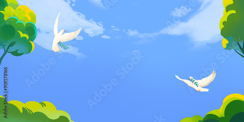 opening vector with environmental background