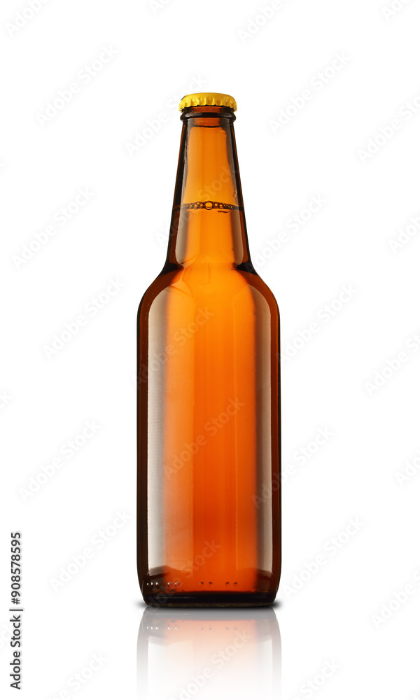 glass bottle with beer glass bottle with beer