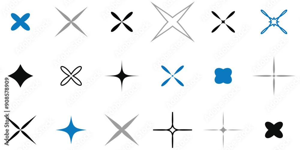 Set of y2k style elements vector. Hand drawn collection of heart pixel, fluffy, flower, organic shape in black and white color. Design for print, cartoon, card, decoration, sticker. Y2k shape elements