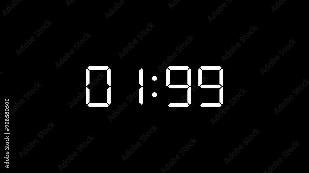 5秒のシンプルなデジタル表記のカウントダウンタイマー 白黒 Countdown timer with simple 5-second digital display, black and white 5秒のシンプルなデジタル表記のカウントダウンタイマー 白黒 Countdown timer with simple 5-second digital display, black and white