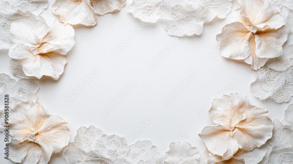 Delicate floral frame on white background Delicate floral frame on white background
