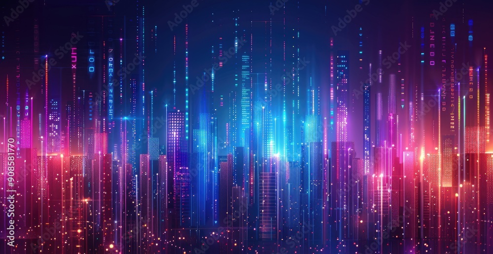 Neon Cityscape: A Digital Metropolis Neon Cityscape: A Digital Metropolis