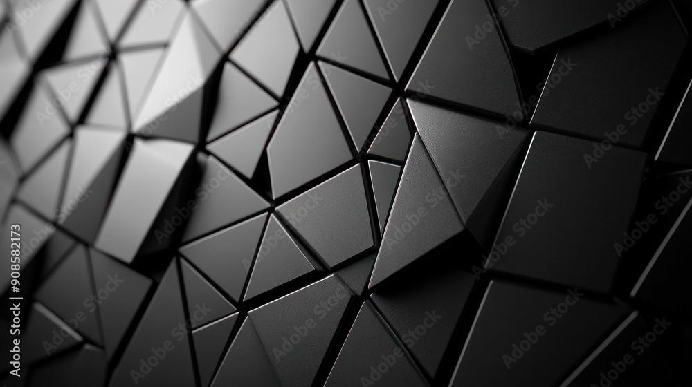 Abstract Black Triangle Geometric Pattern