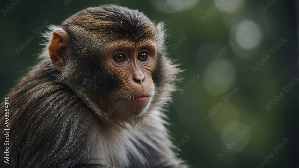 A monkey skillfully peeling a banana, enjoying the sweet taste of its favorite fruit A monkey skillfully peeling a banana, enjoying the sweet taste of its favorite fruit