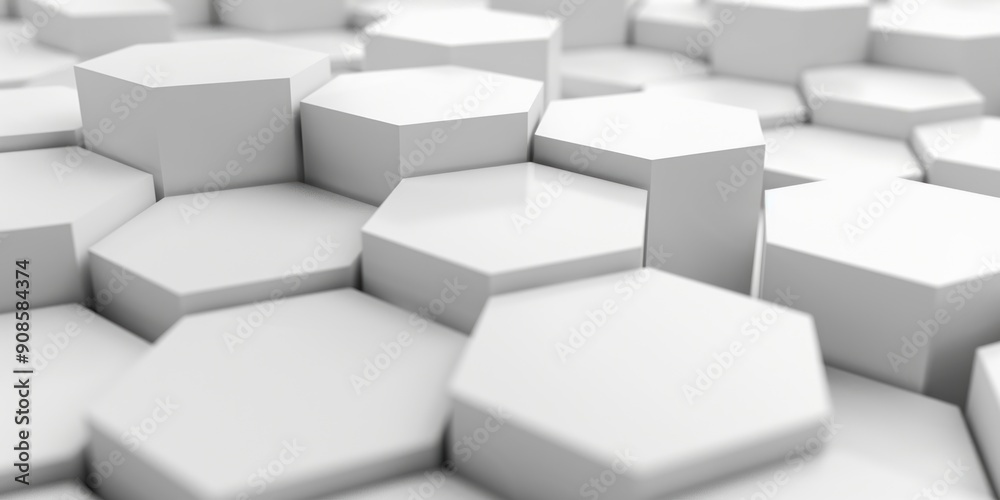 A modern, abstract image featuring white hexagonal blocks in a geometric pattern. The clean and minimalistic design is perfect for backgrounds. A modern, abstract image featuring white hexagonal blocks in a geometric pattern. The clean and minimalistic design is perfect for backgrounds.