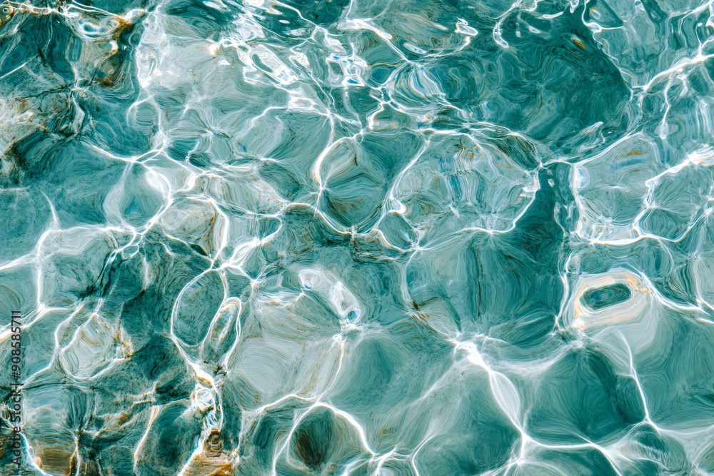 Calm turquoise water with gentle ripples and reflections, evoking a serene and refreshing atmosphere.
Calm turquoise water with gentle ripples and reflections, evoking a serene and refreshing atmosphere.