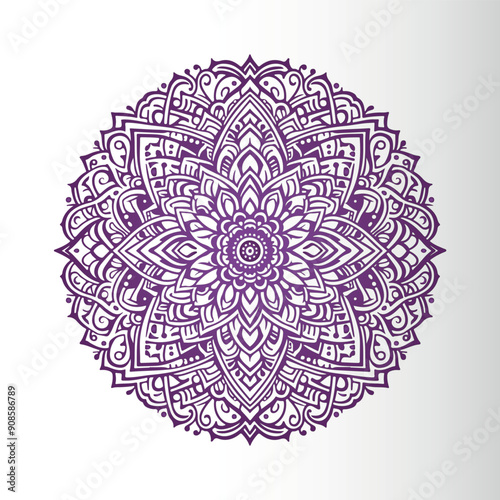 Ornamental mandala arabesque floral pattern islamic east style