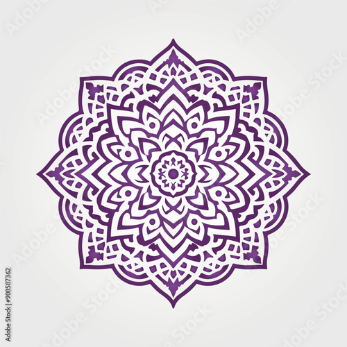 Ornamental mandala arabesque floral pattern islamic east style