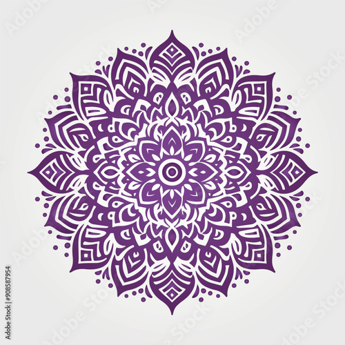 Ornamental mandala arabesque floral pattern islamic east style