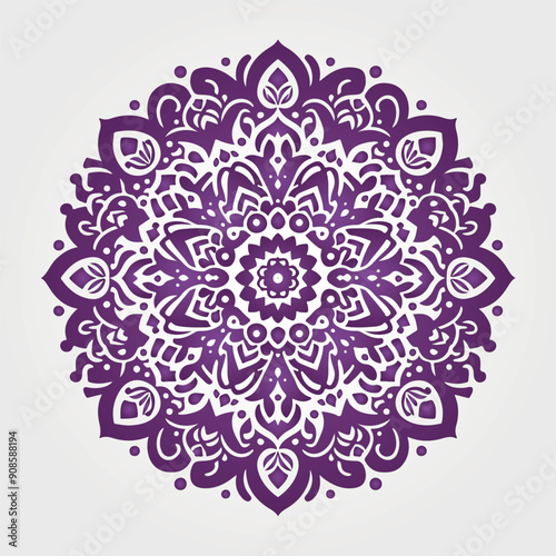 Ornamental mandala arabesque floral pattern islamic east style