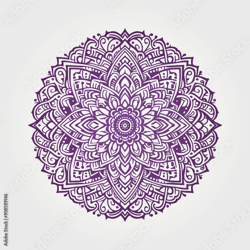 Ornamental mandala arabesque floral pattern islamic east style