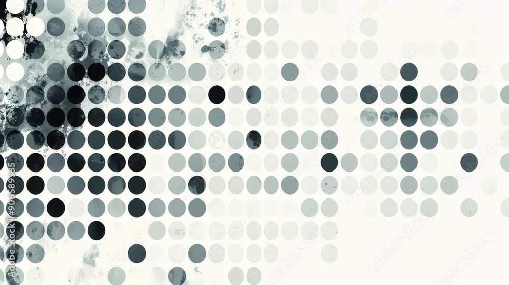 A minimalist dot pattern in shades of gray A minimalist dot pattern in shades of gray