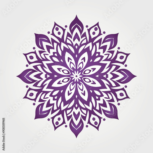 Ornamental mandala arabesque floral pattern islamic east style