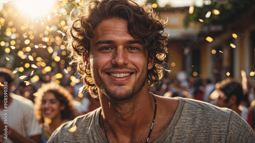 Obraz premium Close-up portrait of a smiling man