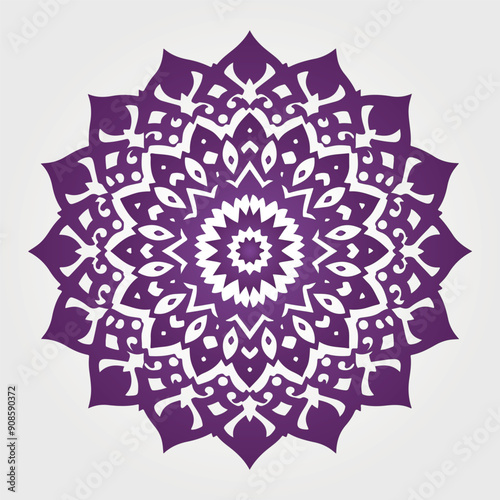 Ornamental mandala arabesque floral pattern islamic east style