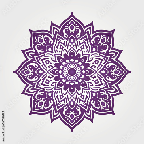 Ornamental mandala arabesque floral pattern islamic east style
