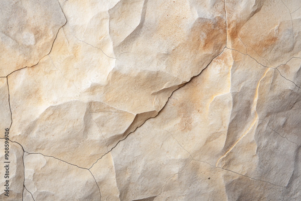 Warm beige concrete wall background features rough textured surface with grey stone pattern, resembling aged sandstone. Fractured cement design creates a unique abstract look. Warm beige concrete wall background features rough textured surface with grey stone pattern, resembling aged sandstone. Fractured cement design creates a unique abstract look.