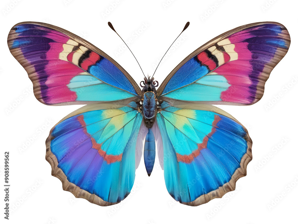 Illustration of a colorful butterfly with intricate wings, transparent background. Illustration of a colorful butterfly with intricate wings, transparent background.
