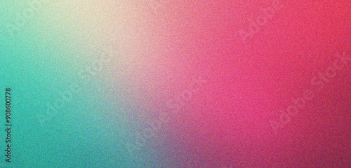 green and pink gradient background design with noise texture effect, for art product design and social media, Banner poster header design.