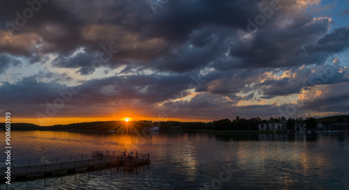 sunset over the lake 2024