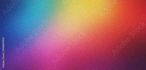 red yellow and blue gradient background design with grainy noise texture effect, web banner design, product design and social media, Banner poster header design. photo