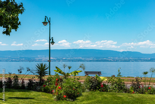 Evian sur le Lac Leman en face la Suisse.
