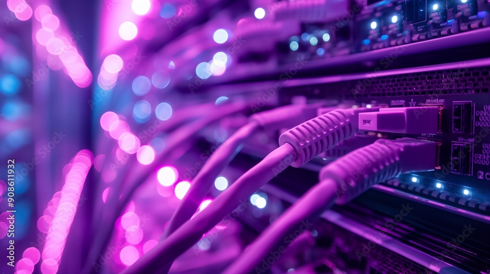 Sci-tech purple fiber Internet background Sci-tech purple fiber Internet background