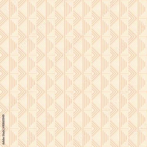 Squares of fabric are stitched together to form a background. Light orange pastel background image.