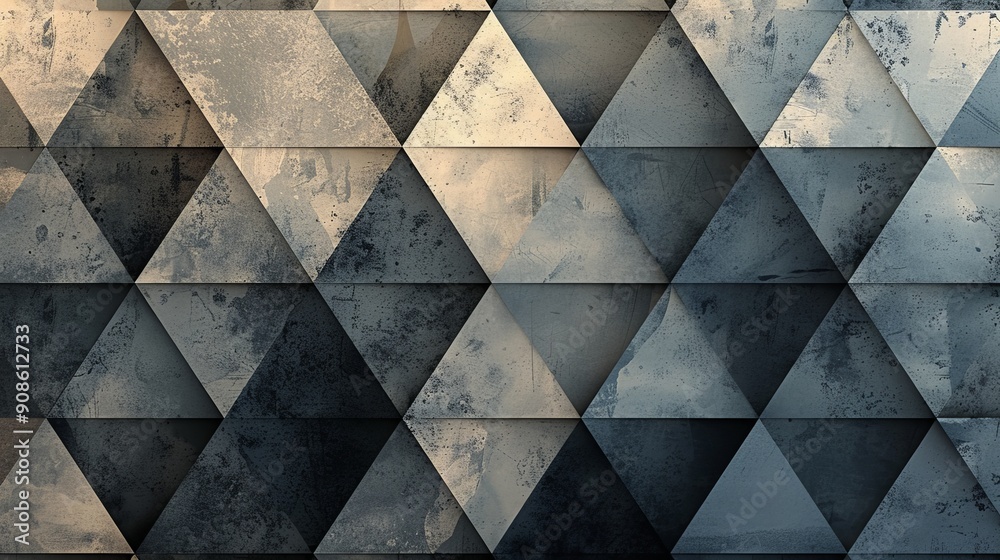 A minimalist triangle pattern in shades of gray A minimalist triangle pattern in shades of gray