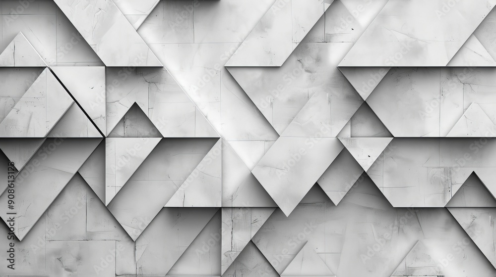 A minimalist triangle pattern in shades of gray