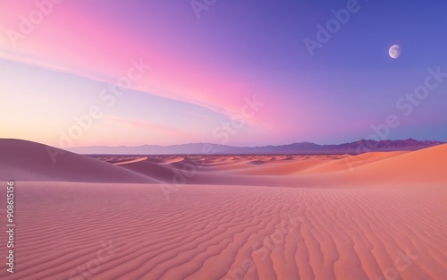 Pink desert landscape
