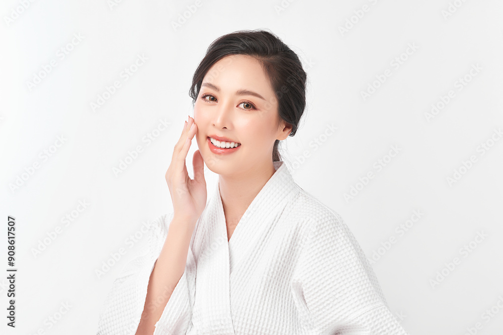 Beautiful young asian woman with clean fresh skin on white background, Face care, Facial treatment, Cosmetology, beauty and spa, Asian women portrait. Beautiful young asian woman with clean fresh skin on white background, Face care, Facial treatment, Cosmetology, beauty and spa, Asian women portrait.