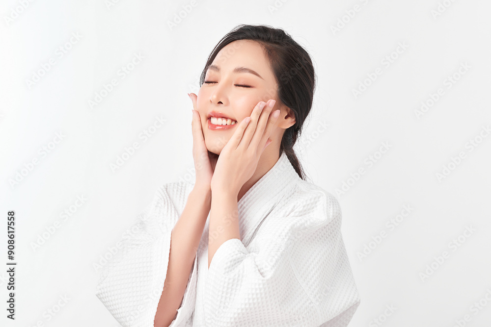Beautiful young asian woman with clean fresh skin on white background, Face care, Facial treatment, Cosmetology, beauty and spa, Asian women portrait. Beautiful young asian woman with clean fresh skin on white background, Face care, Facial treatment, Cosmetology, beauty and spa, Asian women portrait.