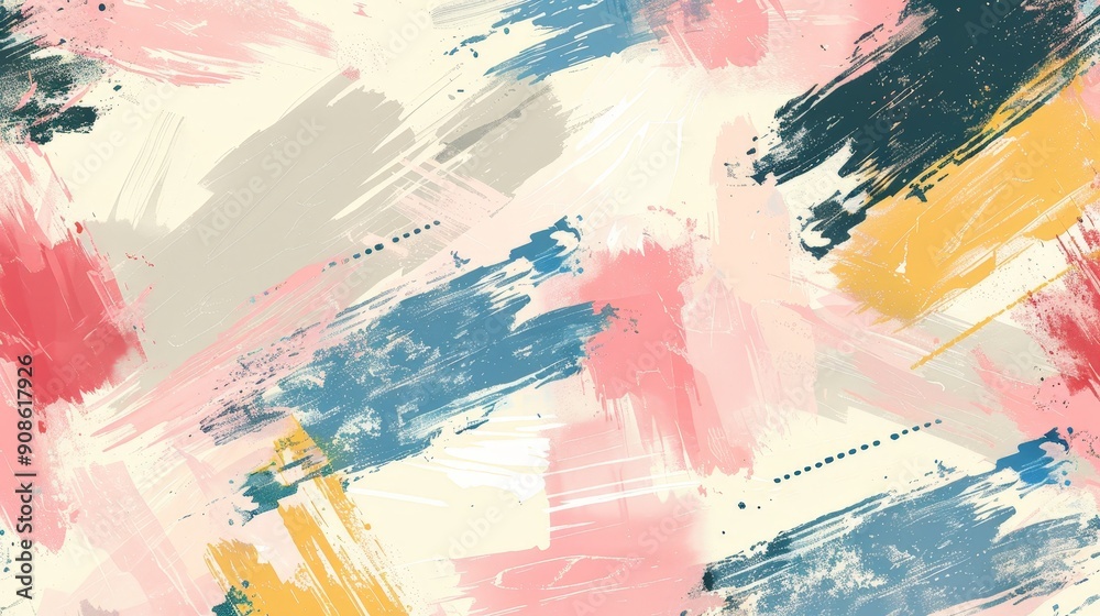Abstract brush stroke pattern in soft colors