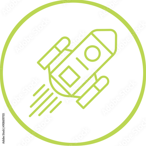 Space Rocket Launch Icon Design