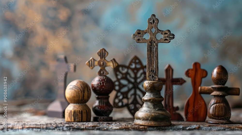 Fototapeta premium symbols of faith and spirituality. Describe a religious or spiritual symbol that holds iconic status in your faith tradition or community.