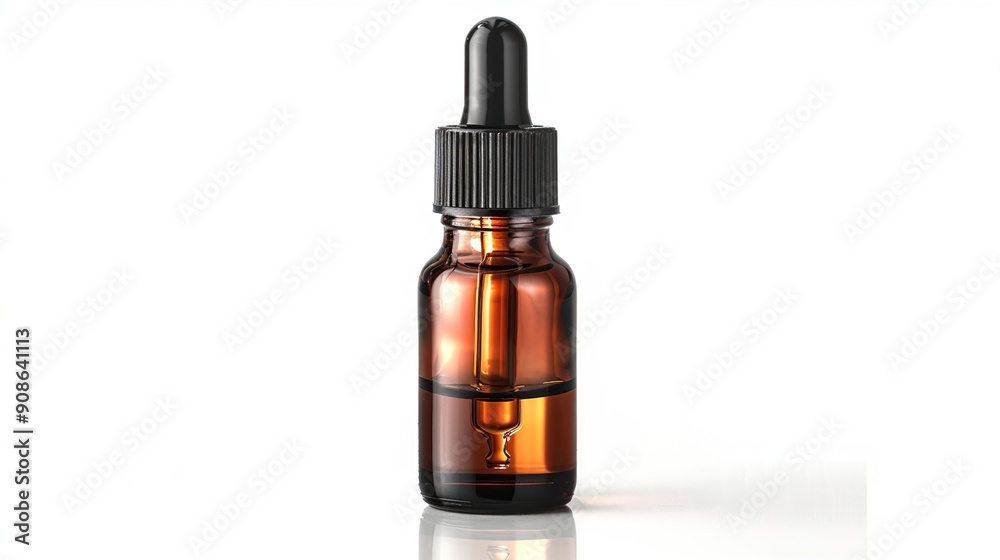 Amber Glass Dropper Bottle with Black Lid Amber Glass Dropper Bottle with Black Lid