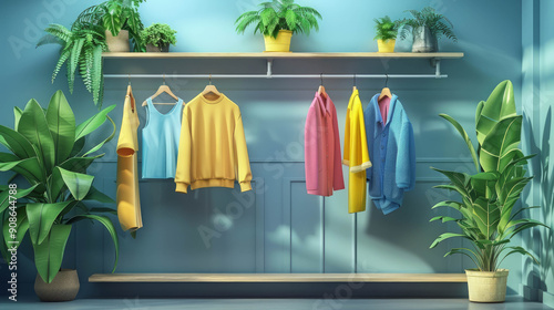 Shop for clothing, AI Generative photo