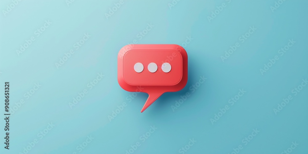 Dialogue symbol in red and white. Chatting on messaging apps. Dialogue symbol in red and white. Chatting on messaging apps.