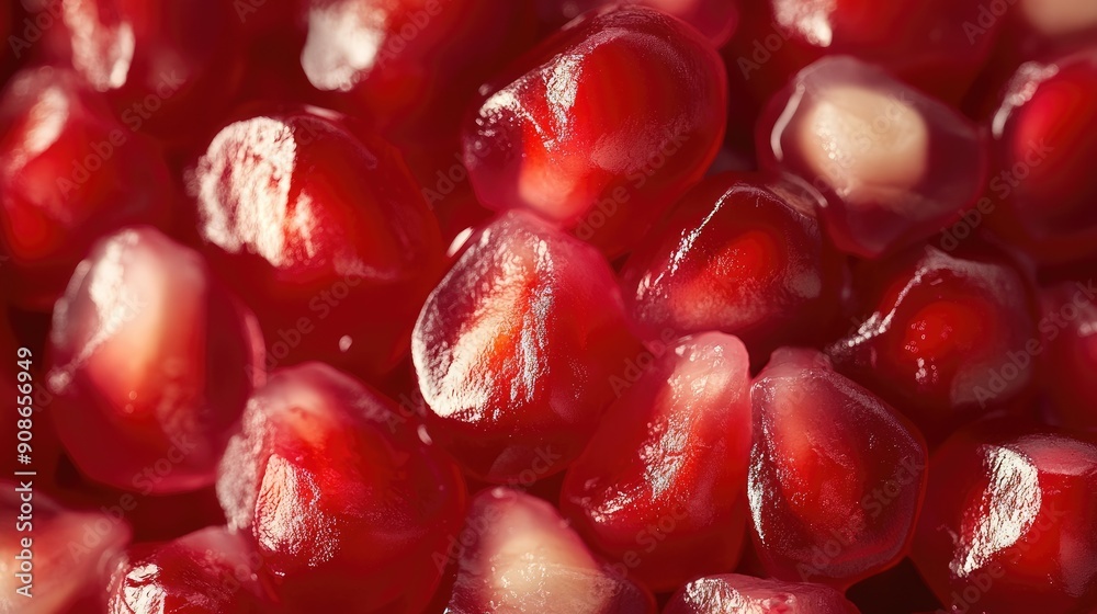 Close-up of pomegranate seeds, forming a rich and colorful backdrop. Close-up of pomegranate seeds, forming a rich and colorful backdrop.